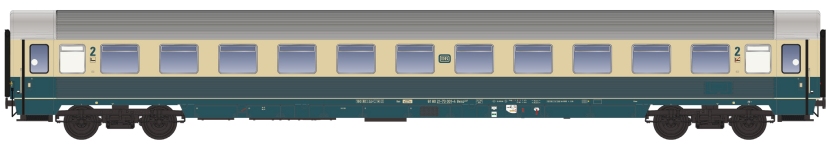 L.S. Models LS46013-2AC - H0 - Personenwagen Bvmz 237.4, 2. Kl., DB, Ep. IV - AC